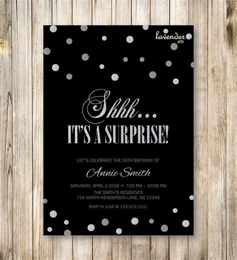 surprise party invitation wording|surprise party invitations printable.